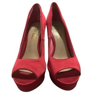 Bibi Lou burgundy platform (1”) heels (5”). Size EU 39/ US 8.5. Worn once